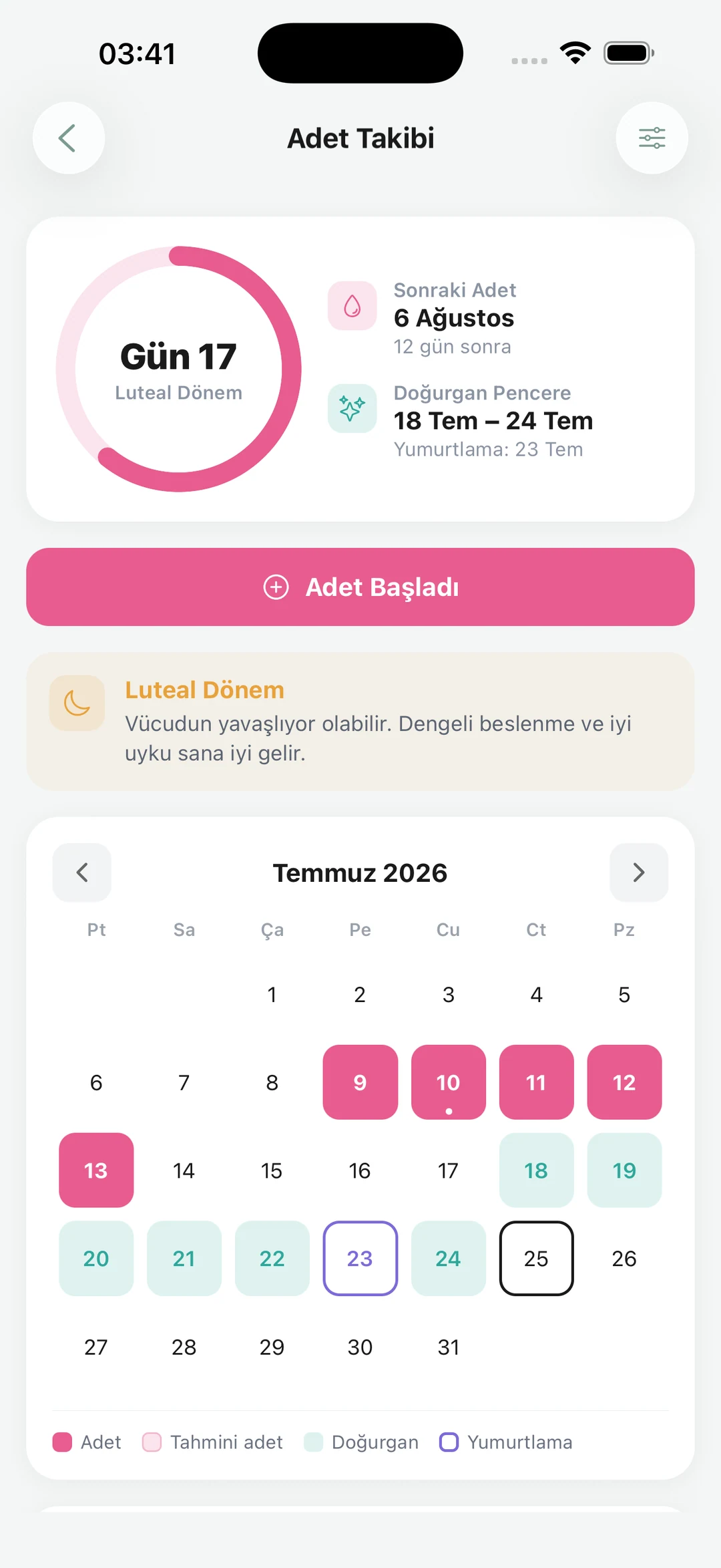 Wonori döngü takibi ekranı